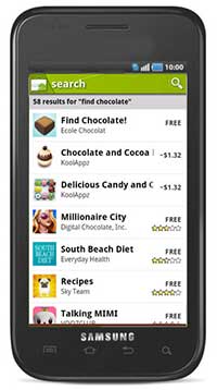 Find Chocolate App at the Android Market